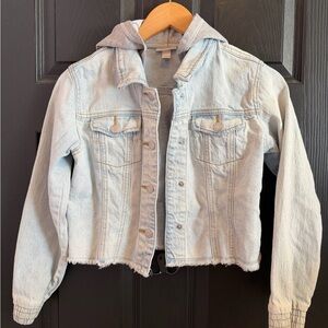 Cat & Jack Light Wash Denim Jacket with Hood